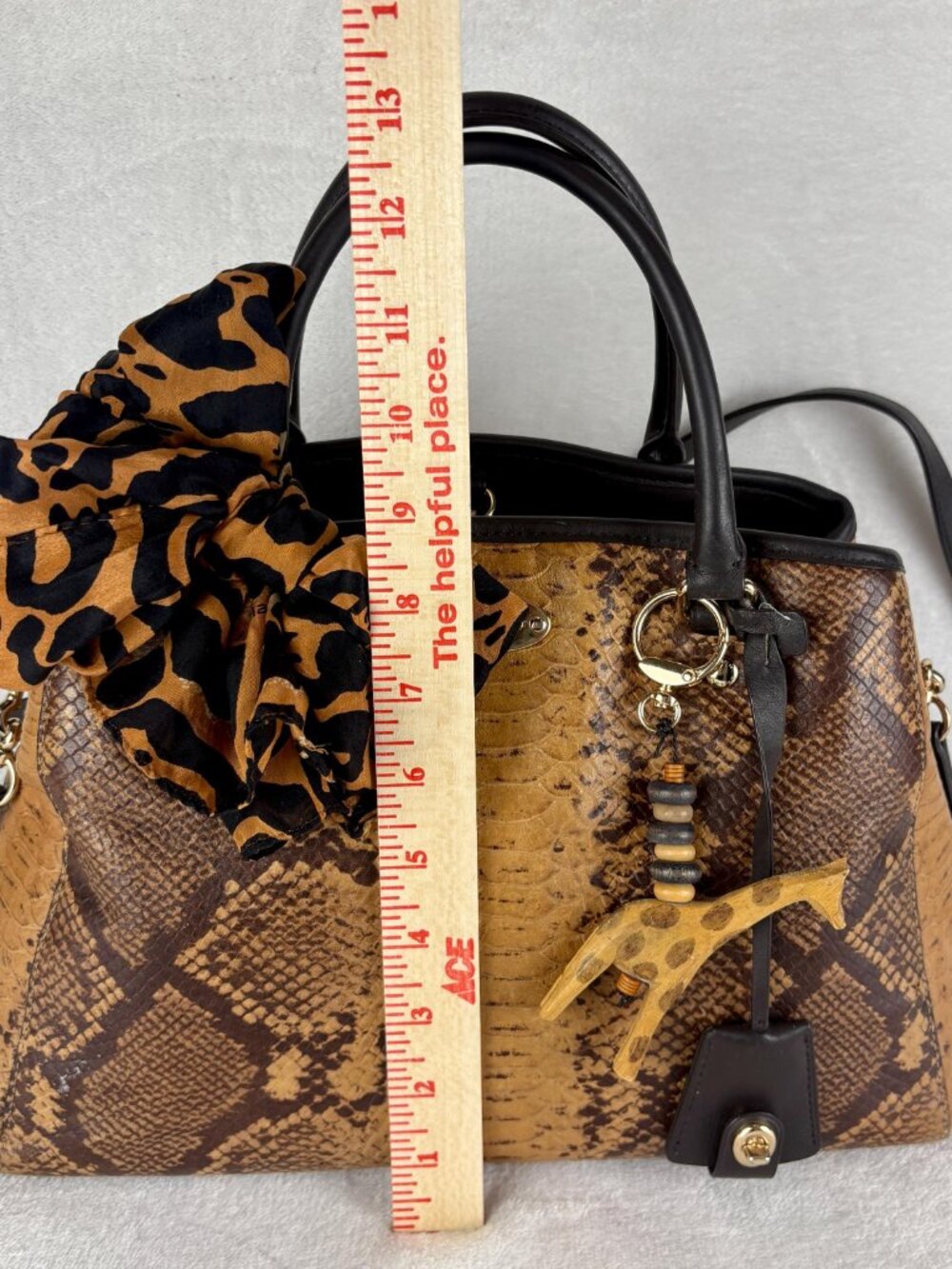 Coach Small Margot Python Embossed Leather Carryall Satchel - Picture 8 of 16